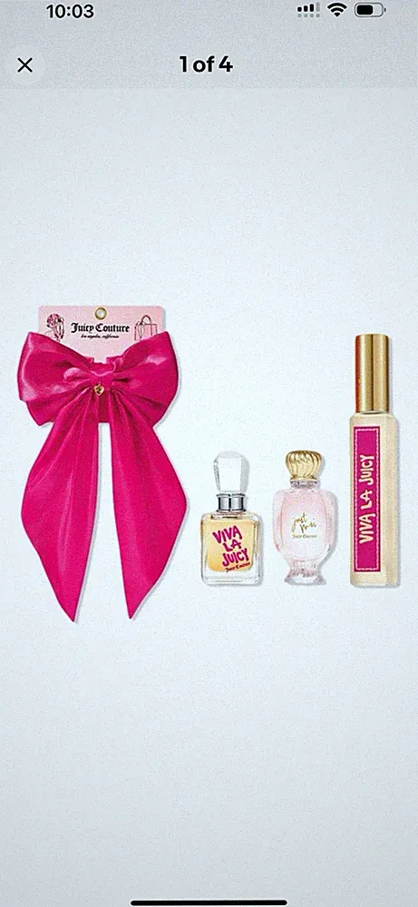 4x Juicy Couture Perfume Viva La Juicy & Just Moi Eau De Parfum + Pink Bow Clip