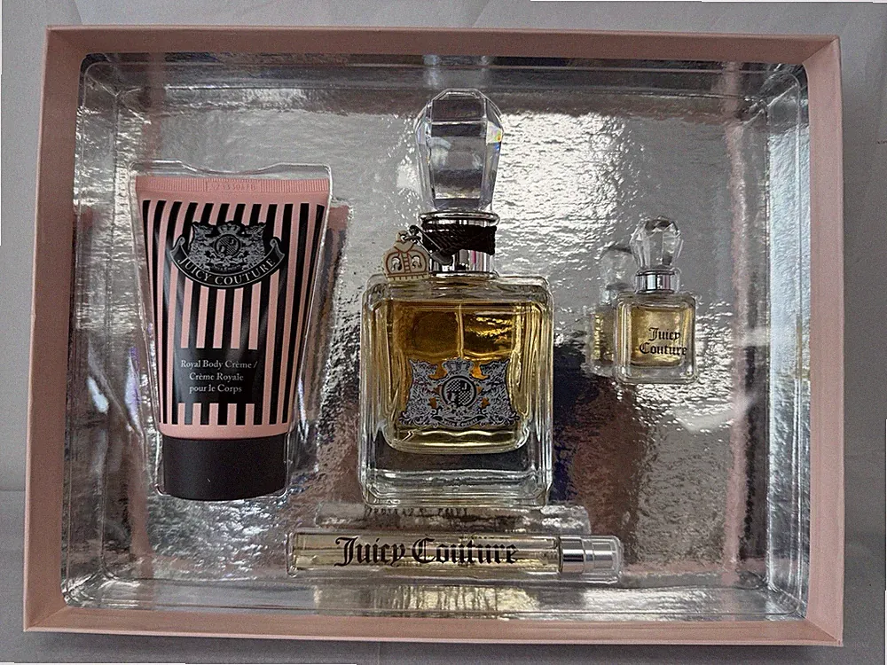 JUICY COUTURE by Juicy Couture | Women's 4 Pc Gift Set: 3.4+0.33+0.17 EDP+4.2 BC