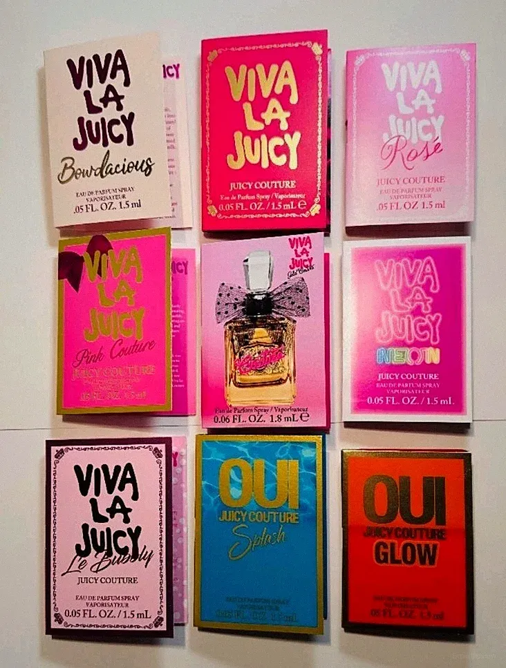 Juicy Couture Perfume For women Sample Size 9pcs (Viva La Juicy, Rose, Oui...)