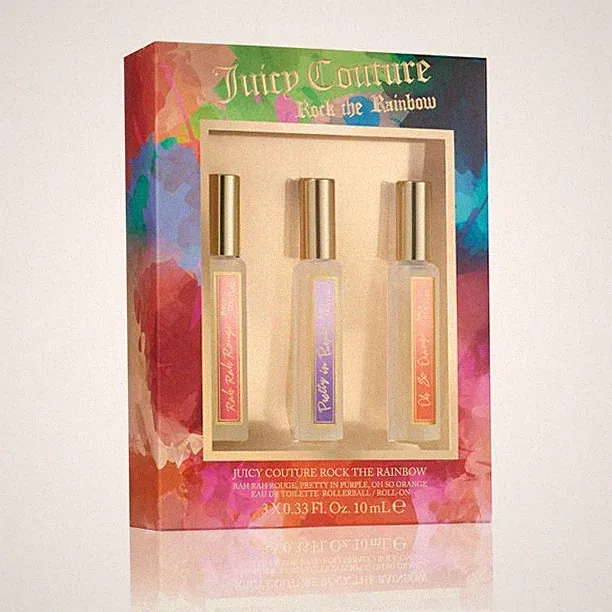 Juicy Couture Rock the Rainbow 3 Piece Rollerball, Perfume for Women, 0.33fl oz