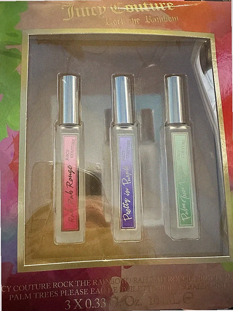 Juicy Couture Rock the Rainbow 3 Piece Rollerball Perfume Gift Set for Women