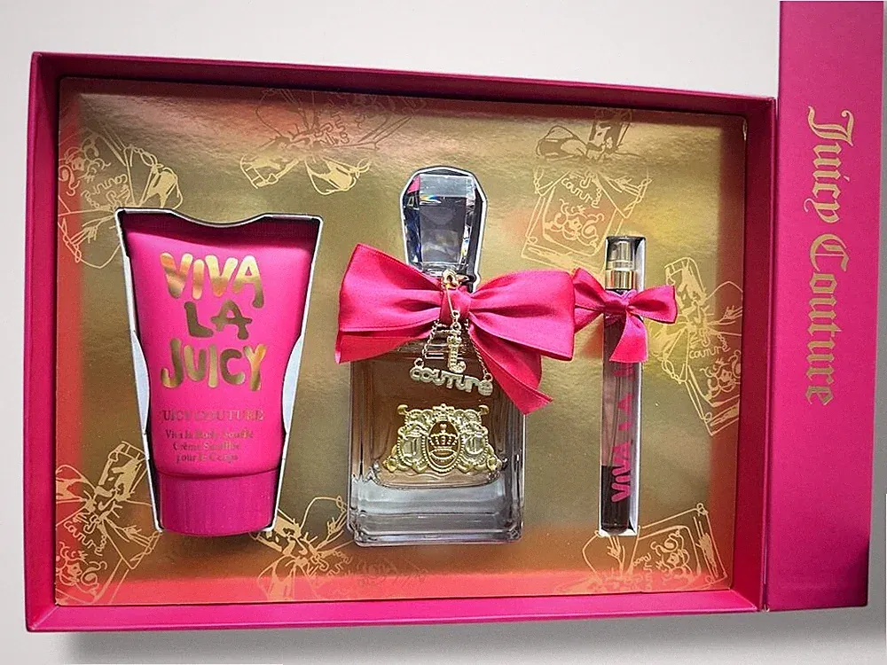 Juicy Couture Viva La Juicy Set 3 pc's EDP 3.4 &0.33 oz + Body Lotion 4.2 NEW