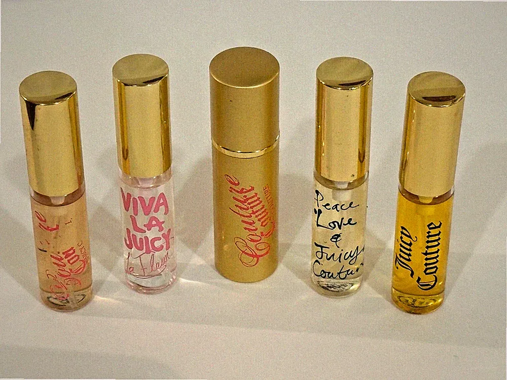 Set of 6 ~ Juicy Couture Spray Perfume ~ 9mL (.3 fl oz) ~ PLUS Refillable Case!