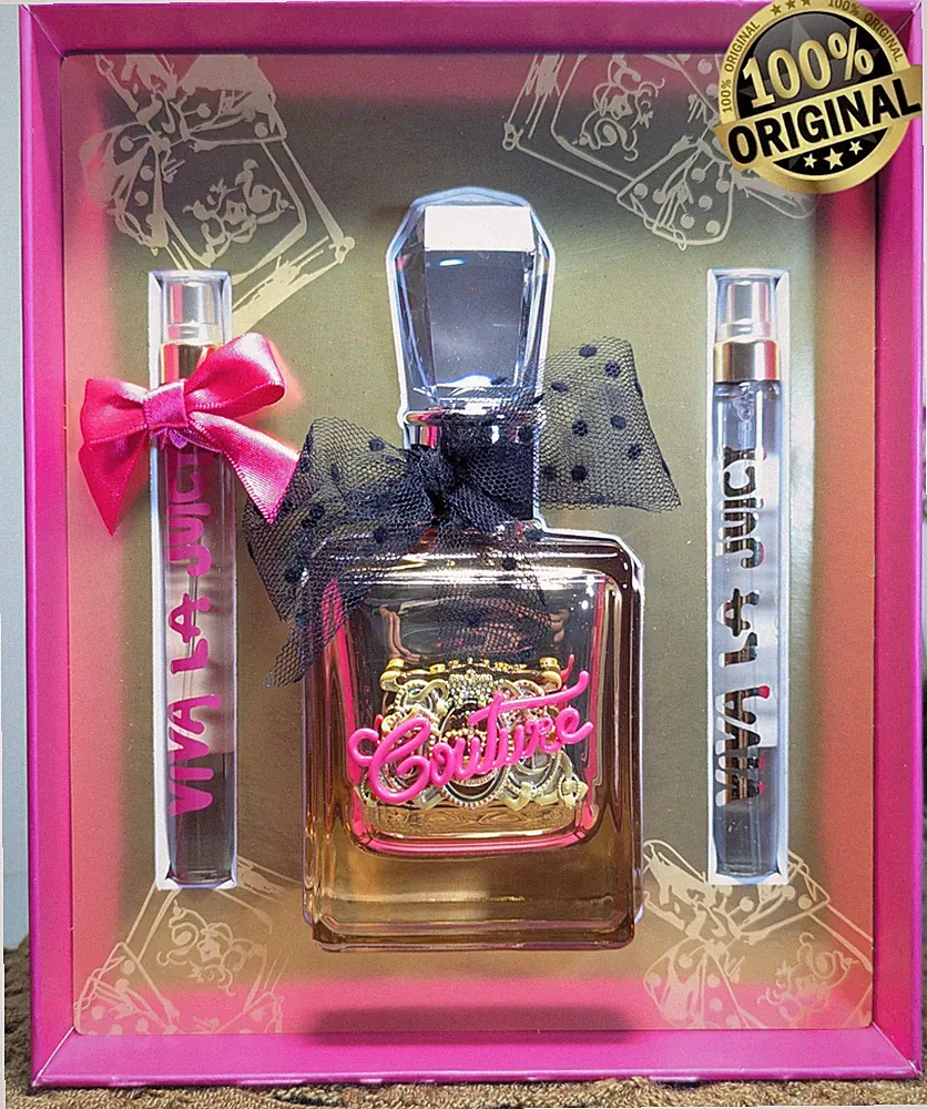 Viva La Juicy Gold Couture By Juicy Couture Eau De Perfume 3.4oz +2 Pcs x 0.33oz